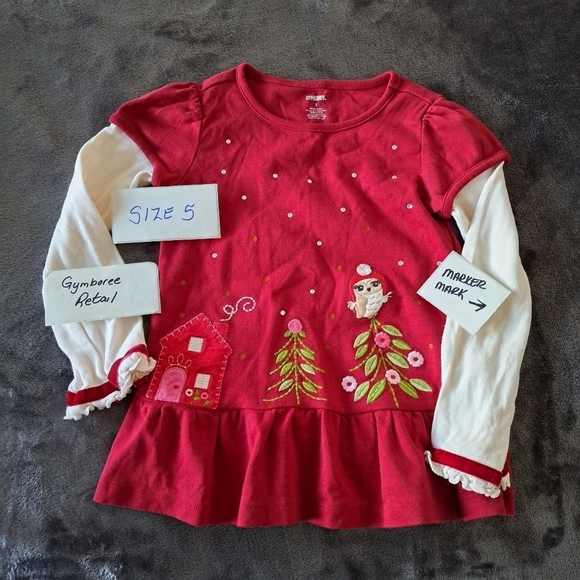 Gymboree girls size 5 Cozy Owl long sleeve shirt VGUC - Picture 1 of 3